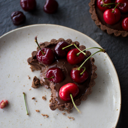 Chocolate Coconut Cherry Tarts