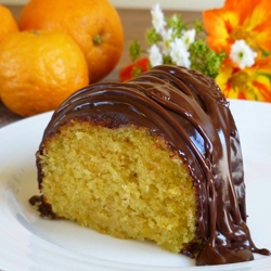 Orange Cake with Chocolate Glaze