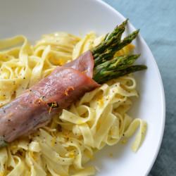 Asparagus & Prosciutto Bundle Pasta