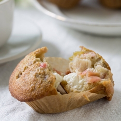 Rhubarb Cream Cheese Cornmeal