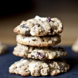 White Choc and Berry Oatmeal Cookie