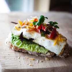 Open Faced Egg Sandwich