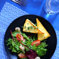 Grilled Polenta with Goat Cheese