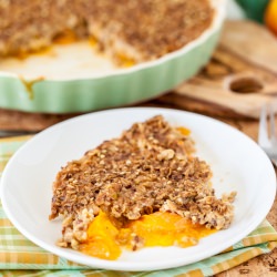 Baked Apricot Crumble Oatmeal