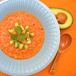 Tropical Papaya Gazpacho