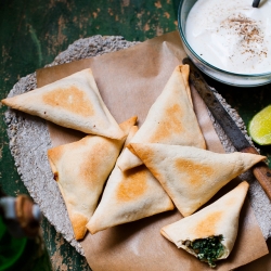 Spinach Fatayer with Beer and Sour