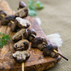 Grilled Mushrooms on Skewers