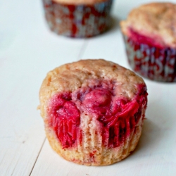 Roasted Strawberry Muffins