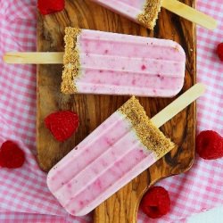 Raspberry Cheesecake Popsicles