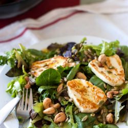 Field Green Salad + Fried Halloumi