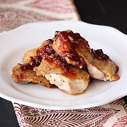 Chipotle Raspberry Chicken Thighs