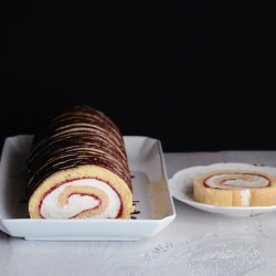 Almond & Strawberry Roulade