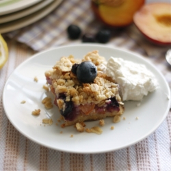 Georgia Peach & Blueberry Crumb Bar