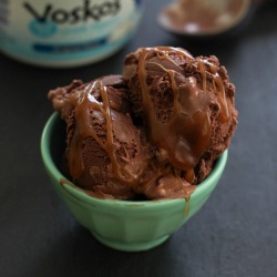 Salted Caramel Mocha Frozen Yogurt