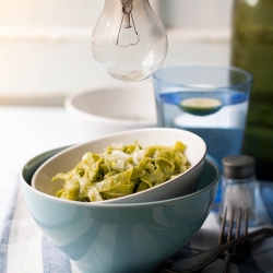 Wild Garlic Tagliatelle with Garlic