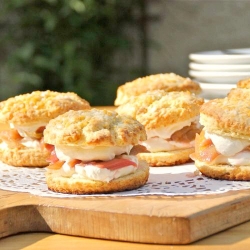 Roasted Rhubarb Shortcakes