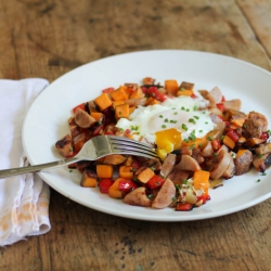 Sweet Potato & Chicken Sausage Hash