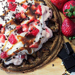 Strawberry Almond Waffles