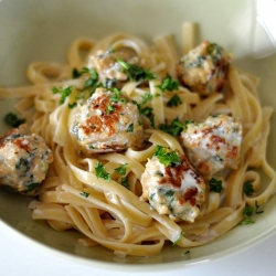 Meatballs & Lemon Fettuccini