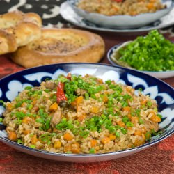 Shovla (Rice Porridge with Carrots)