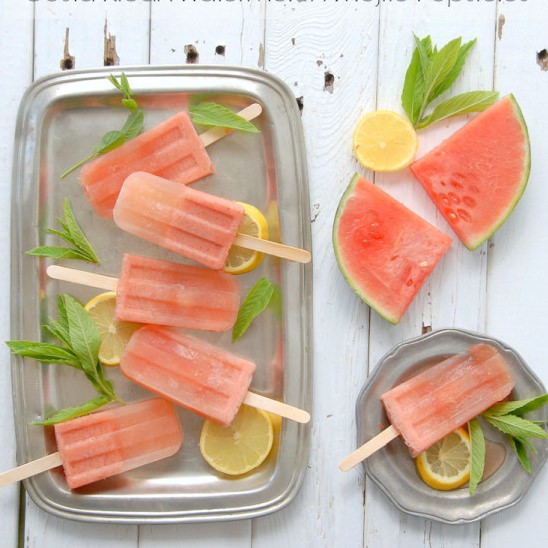 Watermelon Mojito Popsicles