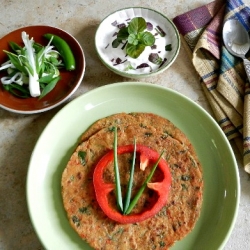 Red Pepper & Scallion Paratha /Roti