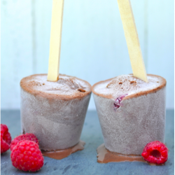 Homemade Raspberry Fudge Pops