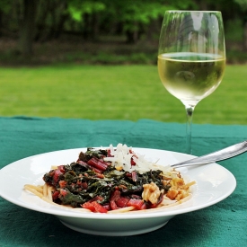 Rainbow Chard + Walnut Pasta