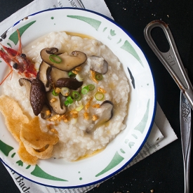 Shiitake and Prawn Congee