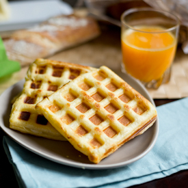 Express Waffles with Smoked Salmon