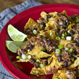 Shredded Beef & Black Bean Nachos