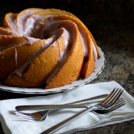 Lemon Raspberry Swirl Bundt Cake