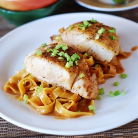 Asian Fish and Peanut Sauce Noodles