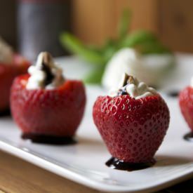 Goat Cheese Stuffed Strawberries