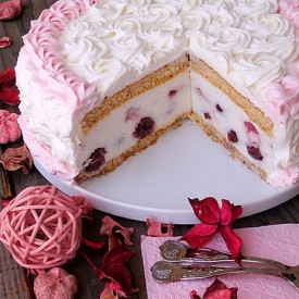 White Chocolate Cherry Torte