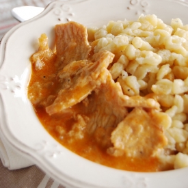 Hungarian Pork Stew and Nokedli