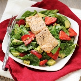 Salmon Strawberry Salad