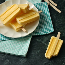 Mango Ginger Yogurt Popsicles