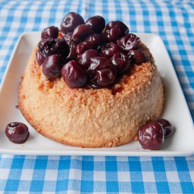 Baked Ricotta w Balsamic Cherries