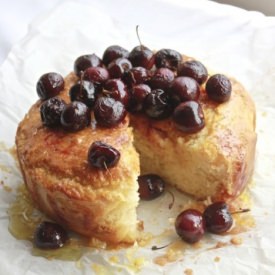 Orange Syrup Cake with Cherries