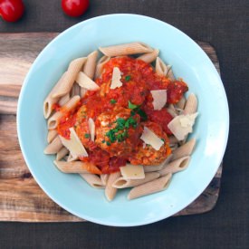 Penne with Meatballs&Tomato Sauce