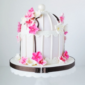 Cherry Blossom Birdcage Cake