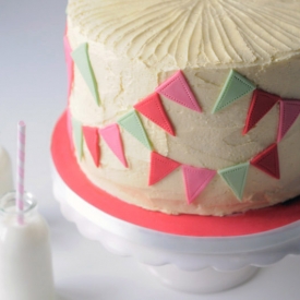 Rhubarb, Honey & Vanilla Curd Cake