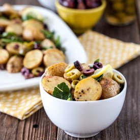 Warm Lemony Olive Potato Salad