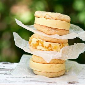 Mango Ginger Ice Cream Sandwiches