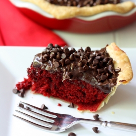 Red Velvet Fudge Pie