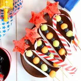 Fourth of July Fruit Wands