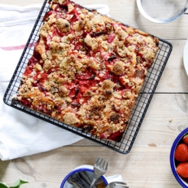 Coffee Cake with Rhubarb