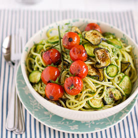 Spaghetti with Grilled Vegetables