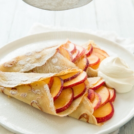 Peaches and Cream Crepes